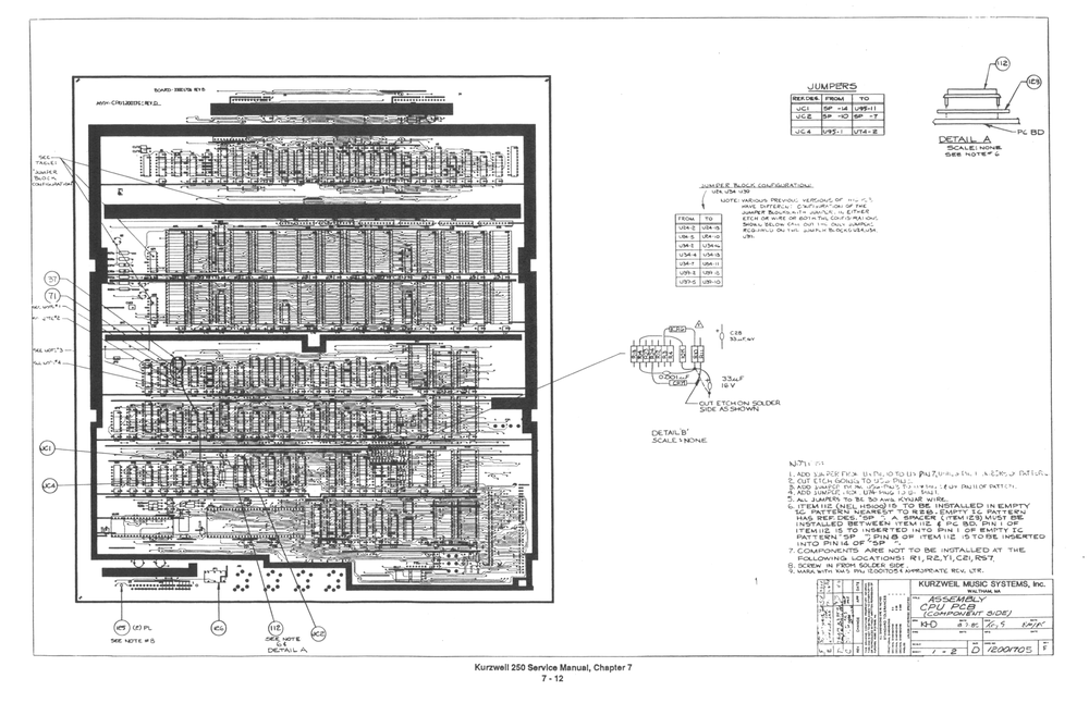 Assembly CPU Board (12001705), 1 of 2 Component Side - Sheet 1
